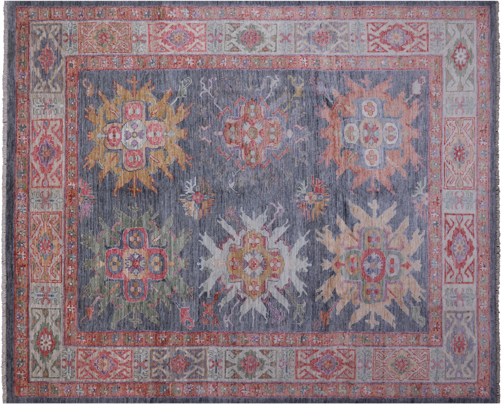Grey Turkish Angora Oushak Hand-Knotted Wool Rug 7' 11" X 10' 1" - Q23991