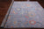 Blue/Grey 9' 0" X 11' 11" Turkish Angora Oushak Hand-Knotted Wool Rug - Q23995