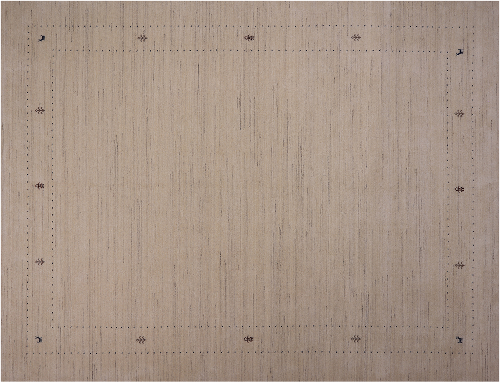 SUPER SALE Ivory 9' 2" X 12' 0" Persian Gabbeh Handmade Wool Rug - Q24001