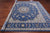 Blue 10' Square Persian Nain Hand Knotted Wool & Silk Rug - Q24009