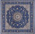 Blue 10' Square Persian Nain Hand Knotted Wool & Silk Rug - Q24009