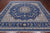 Blue 10' Square Persian Nain Hand Knotted Wool & Silk Rug - Q24009