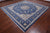 Blue 10' Square Persian Nain Hand Knotted Wool & Silk Rug - Q24009