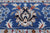 Blue 10' Square Persian Nain Hand Knotted Wool & Silk Rug - Q24009