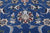 Blue 9' 9" X 14' 0" Persian Nain Handmade Wool & Silk Rug - Q24010
