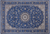 Blue 9' 9" X 14' 0" Persian Nain Handmade Wool & Silk Rug - Q24010