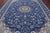 Blue 9' 9" X 14' 0" Persian Nain Handmade Wool & Silk Rug - Q24010