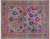 Grey 8' 1" X 10' 1" Persian Tabriz Hand Knotted Wool & Silk Rug - Q24011