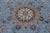 Blue 7' 11" X 10' 2" Persian Nain Hand Knotted Wool & Silk Rug - Q24012
