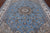 Blue 7' 11" X 10' 2" Persian Nain Hand Knotted Wool & Silk Rug - Q24012
