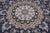 Grey Persian Nain Handmade Wool & Silk 8' 2" X 10' 2" Rug - Q24014