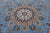 Blue 8' 10" X 12' 1" Persian Nain Hand Knotted Wool & Silk Rug - Q24015