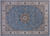 Blue 8' 10" X 12' 1" Persian Nain Hand Knotted Wool & Silk Rug - Q24015
