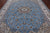 Blue 8' 10" X 12' 1" Persian Nain Hand Knotted Wool & Silk Rug - Q24015