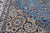Blue 8' 10" X 12' 1" Persian Nain Hand Knotted Wool & Silk Rug - Q24015