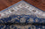 Blue 9' Square Persian Nain Handmade Wool & Silk Rug - Q24016