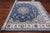 Blue 9' Square Persian Nain Handmade Wool & Silk Rug - Q24016