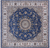 Blue 9' Square Persian Nain Handmade Wool & Silk Rug - Q24016