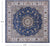 Blue 9' Square Persian Nain Handmade Wool & Silk Rug - Q24016