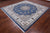 Blue 9' Square Persian Nain Handmade Wool & Silk Rug - Q24016