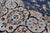 Blue 9' Square Persian Nain Handmade Wool & Silk Rug - Q24016