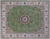 Green Persian Nain Hand Knotted Wool & Silk 7' 11" X 10' 0" Rug - Q24017