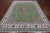 Green Persian Nain Hand Knotted Wool & Silk 7' 11" X 10' 0" Rug - Q24017