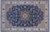 Blue Persian Nain Hand Knotted Wool & Silk Rug 5' 10" X 9' 0" - Q24019