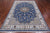 Blue Persian Nain Hand Knotted Wool & Silk Rug 5' 10" X 9' 0" - Q24019