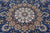 Blue Persian Nain Hand Knotted Wool & Silk Rug 5' 10" X 9' 0" - Q24019
