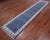 Blue 2' 8" X 12' 1" Persian Nain Handmade Wool & Silk Runner Rug - Q24021