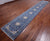 Blue 2' 9" X 18' 2" Persian Nain Hand Knotted Wool & Silk Runner Rug - Q24022