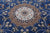 Blue 2' 9" X 18' 2" Persian Nain Hand Knotted Wool & Silk Runner Rug - Q24022
