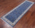 Blue Persian Nain Handmade Wool & Silk Runner Rug 2' 7" X 8' 2" - Q24025