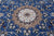 Blue 2' 6" X 14' 0" Persian Nain Hand Knotted Wool & Silk Runner Rug - Q24026