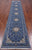 Blue Persian Nain Hand Knotted Wool & Silk Runner Rug 2' 7" X 14' 0" - Q24027