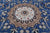 Blue Persian Nain Hand Knotted Wool & Silk Runner Rug 2' 7" X 14' 0" - Q24027