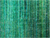 Green 8' 11" X 11' 11" Modern Embossed Hand-Knotted 100% Silk Rug - Q24029