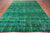 Green 8' 11" X 11' 11" Modern Embossed Hand-Knotted 100% Silk Rug - Q24029