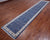 Blue 2' 9" X 14' 7" Persian Nain Handmade Wool & Silk Runner Rug - Q24030