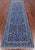 Blue 2' 9" X 10' 1" Persian Nain Hand Knotted Wool & Silk Runner Rug - Q24032