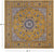 Gold 10' Square Persian Nain Handmade Wool & Silk Rug - Q24034