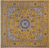 Gold 10' Square Persian Nain Handmade Wool & Silk Rug - Q24034