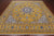 Gold 10' Square Persian Nain Handmade Wool & Silk Rug - Q24034