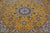 Gold 10' Square Persian Nain Handmade Wool & Silk Rug - Q24034
