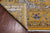 Gold 10' Square Persian Nain Handmade Wool & Silk Rug - Q24034