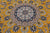 Gold 10' Square Persian Nain Handmade Wool & Silk Rug - Q24034