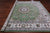 Green 10' Square Wool & Silk Persian Nain Handmade Rug - Q24037