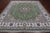 Green 10' Square Wool & Silk Persian Nain Handmade Rug - Q24037