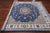 Blue 8' Square Persian Nain Handmade Wool & Silk Rug - Q24038